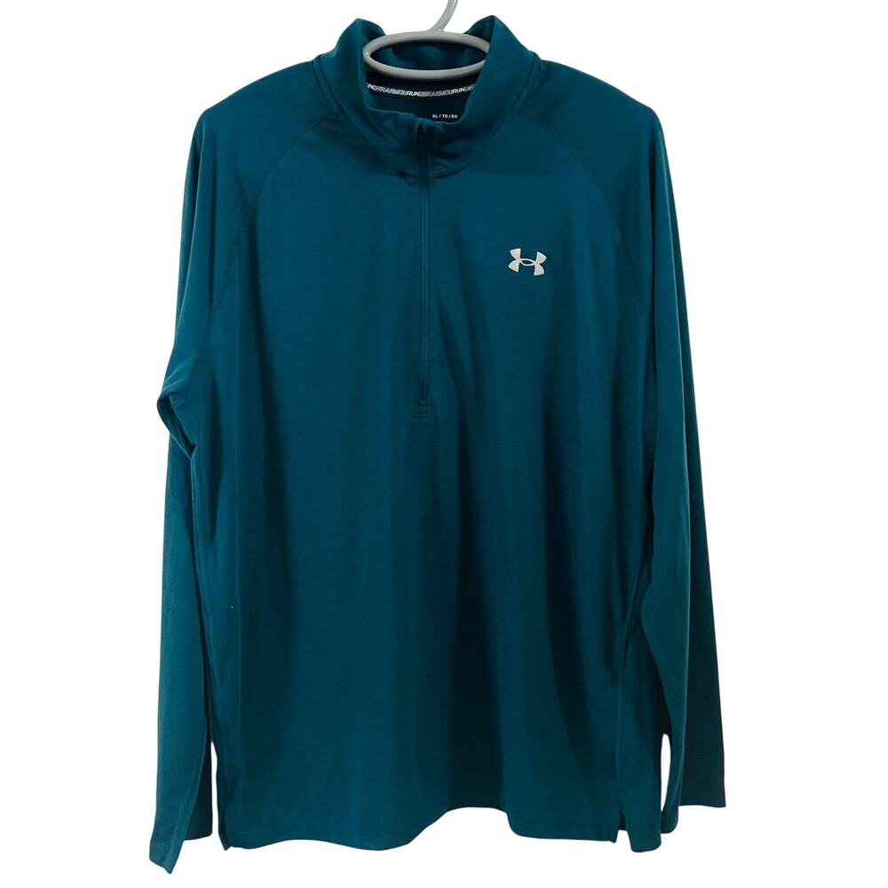 Under Armour Fitted Heatgear 1/2 Zip Pullover XL‎ Lightweight Green